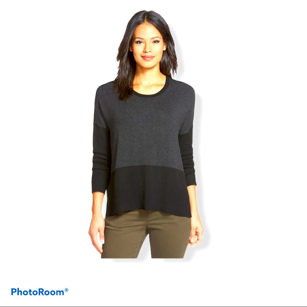 Eileen Fisher Black  Pullover Large Linen Sweater